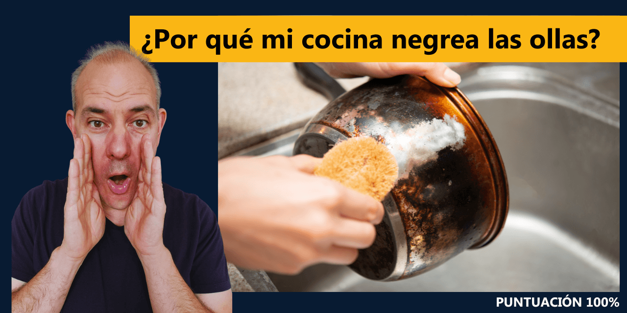 ¿Por qué mi cocina negrea las ollas?
