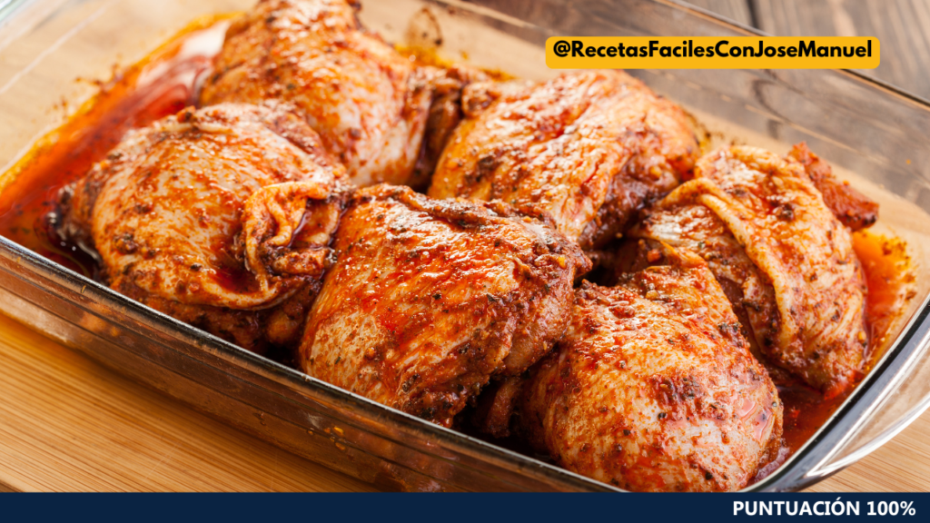 Pollo Al Horno Jugoso Con Marinada Especial De Yogur Y Especias