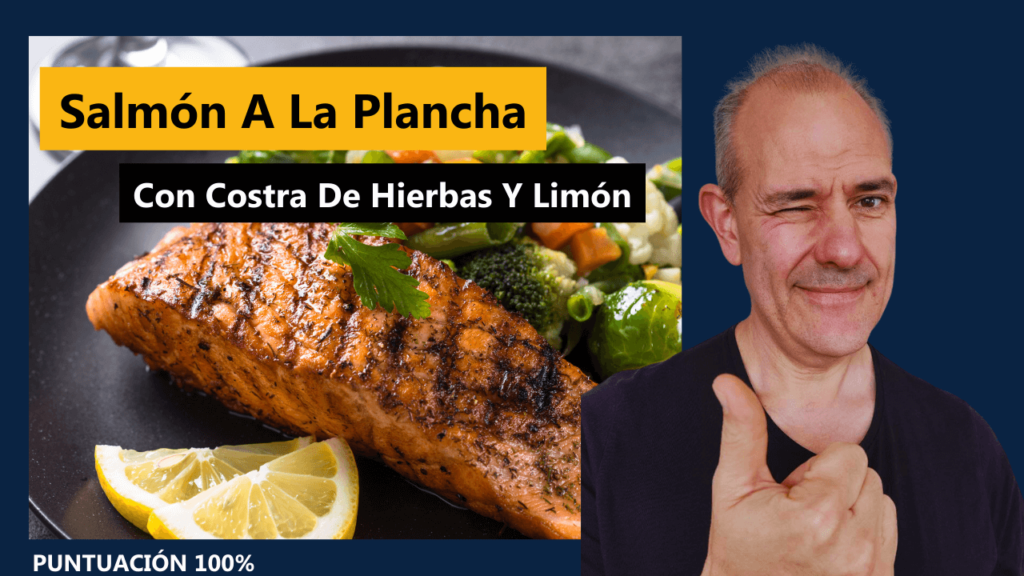 Salmón a la Plancha con Costra de Hierbas y Limón