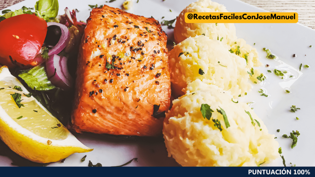 Salmón a la Plancha con PURÉ DE PATATAS