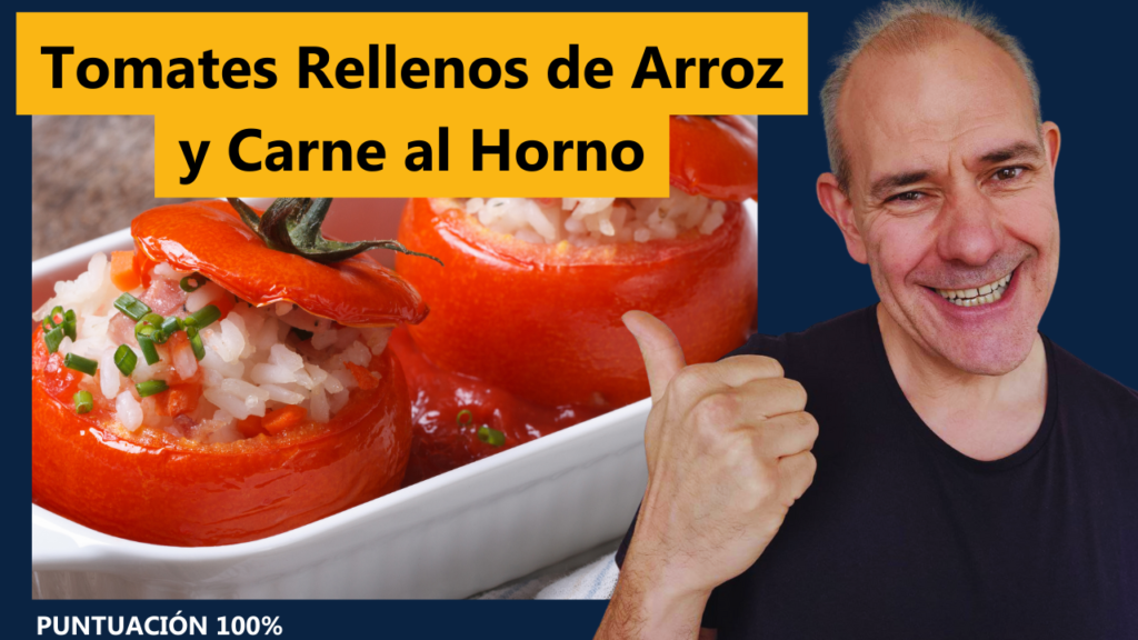 Tomates Rellenos de Arroz y Carne al Horno