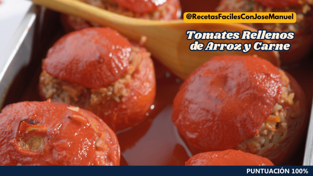 Tomates Rellenos de Arroz y Carne al Horno